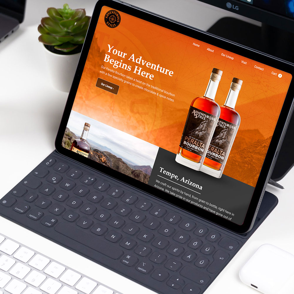 Example of a custom-designed website for a distillery