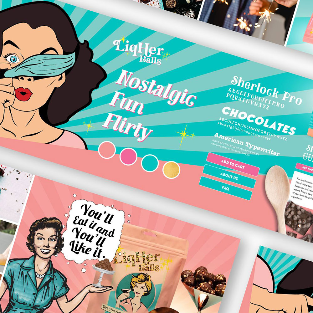 Example of a custom-designed website for a chocolate dessert company